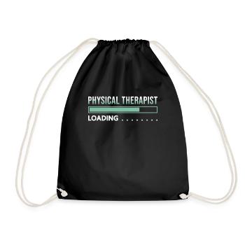 Physiotherapeut Loading - Turnbeutel - Schwarz - Vorne