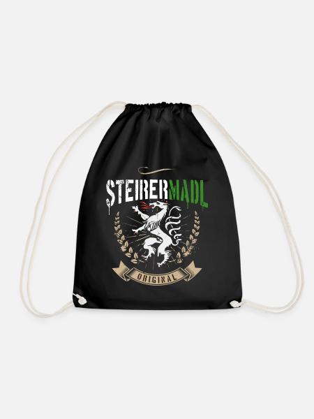Steirermadl Steiermark Steirerin Steirer Madl - Turnbeutel - Schwarz