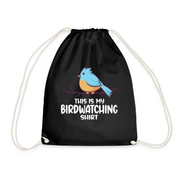 Bird Watching Orinthologist Birdwatching Gift - Drawstring Bag - black - Front