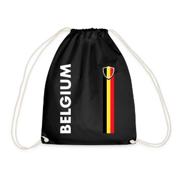 Football Drapeau drapeau drapeau Belgique Soccer - Sac de sport léger - noir - Devant