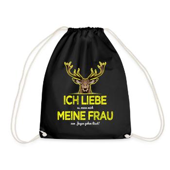 Jäger Sprüche - Turnbeutel - Schwarz - Vorne