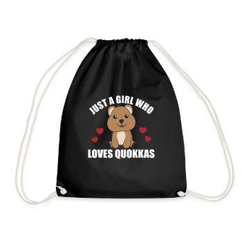 Quokkas für Mädchen die das Quokka lieben - Turnbeutel - Schwarz - Vorne