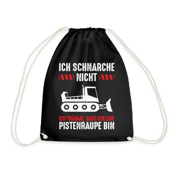 Ich schnarche nicht ich Pistenraupe - Turnbeutel - Schwarz - Vorne