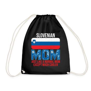 Slovenian Mom Slovénie Drapeau fête des mères - Sac de sport léger - noir - Devant