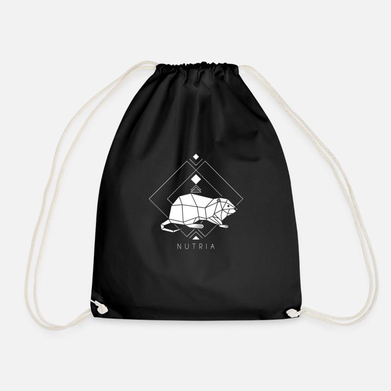Nutria Polygon Biber Biberratte Sumpfbiber Nutria - Turnbeutel - Schwarz