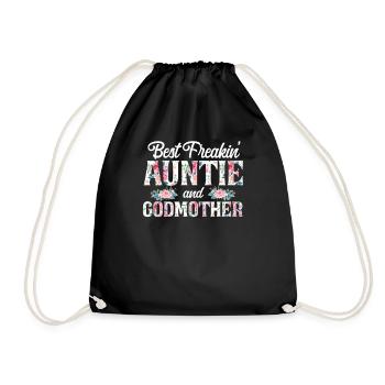 Best Freakin' Auntie And Godmother - Sac de sport léger - noir - Devant