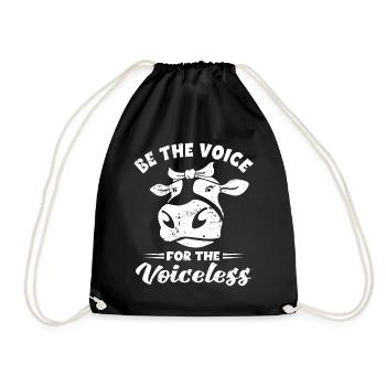 Be The Voice For The Voiceless - Protection des animaux Vegan - Sac de sport léger - noir - Devant