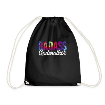 Badass Godmother Tie Dye - Turnbeutel - Schwarz - Vorne