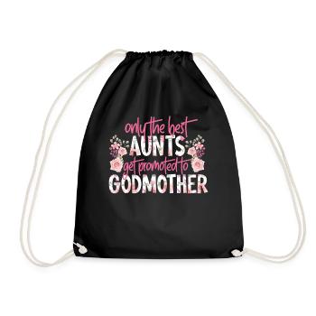 Only The Best Aunts Get Promoted - Turnbeutel - Schwarz - Vorne