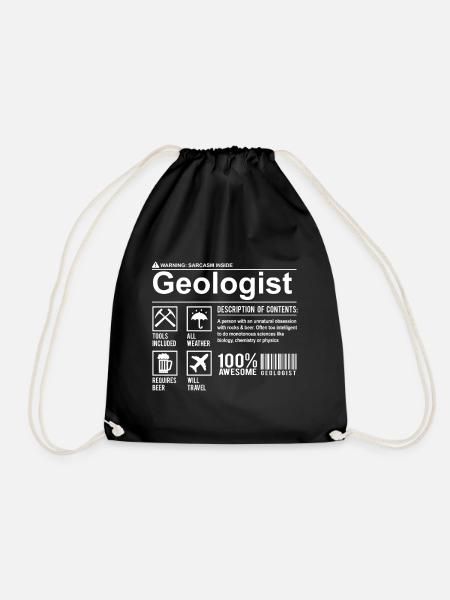 Geologe Zusammensetzung Geschenk für Geologen - Turnbeutel - Schwarz