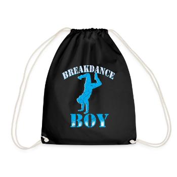 Breakdance Junge Breakdancing Kinder - Turnbeutel - Schwarz - Vorne