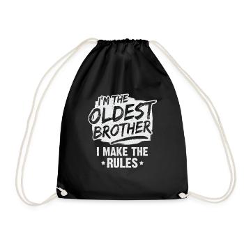 Drôle de frères Frères Aînés Cadeau - Sac de sport léger - noir - Devant