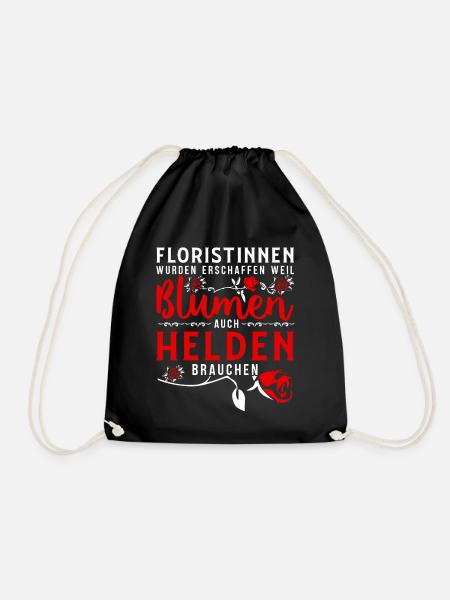 Floristin Florist Floristik Gärtnerin Geschenk - Turnbeutel - Schwarz