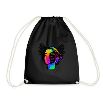 Psychédélique Trippy motif Psychonaut coloré - Sac de sport léger - noir - Devant