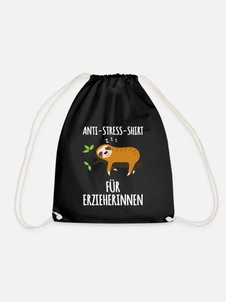 Anti-Stress-Shirt für Erzieherinnen - Turnbeutel - Schwarz