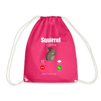 Eichhörnchen Tshirt Streifenhörnchen Hörnchen Nuss - Turnbeutel - Fuchsia - Vorne