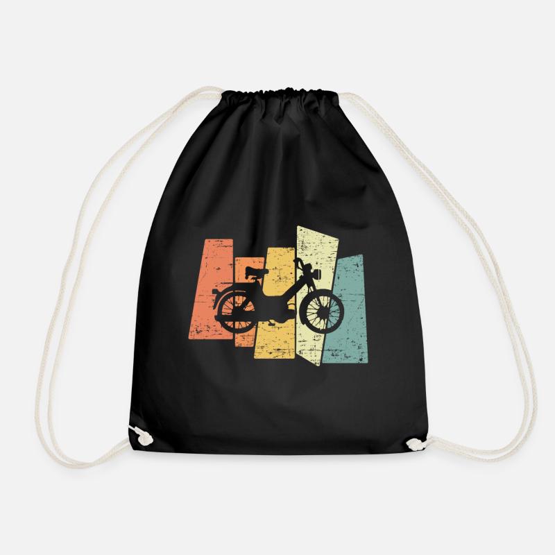 Rétro vintage mobylette moto mobylette - Sac de sport léger - noir