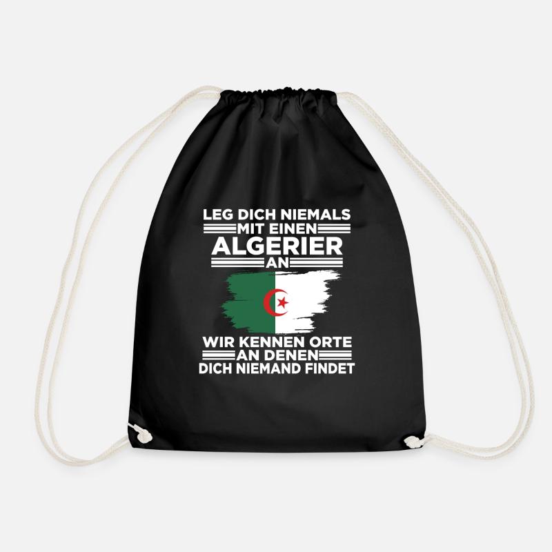 Algerier Algerien Algerisches Geschenk - Turnbeutel - Schwarz
