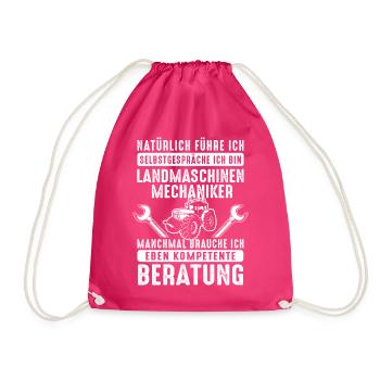 Landmaschinen Mechaniker Kompetente Beratung - Turnbeutel - Fuchsia - Vorne