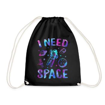 J’ai besoin d’espace, j’ai besoin de mon t-shirt d’espace, d’espace - Sac de sport léger - noir - Devant