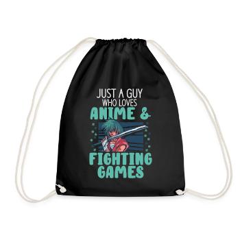 Gamer Video Games Anime Lover Gaming - Drawstring Bag - black - Front