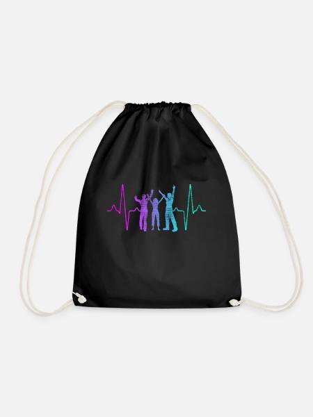 Fête Danse Battement de coeur - Sac de sport léger - noir