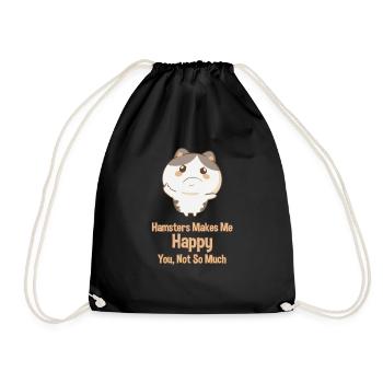 Hamster kawaii - Turnbeutel - Schwarz - Vorne