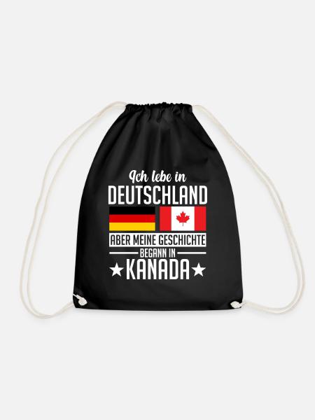 Kanada Deutschland Kanadier Deutscher Canada - Turnbeutel - Schwarz