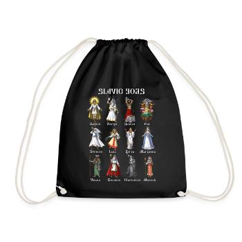 Pagan Slavic Gods - Drawstring Bag - black - Front