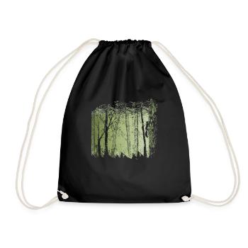 Squirrels in the forest - Drawstring Bag - black - Front