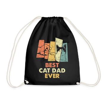 Vintage Best Cat Dad Ever Bump Fit - Sac de sport léger - noir - Devant