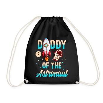 Papa de l’astronaute, Chemise de papa fusée, Espace - Sac de sport léger - noir - Devant