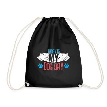 Dog lovers dog language - Drawstring Bag - black - Front