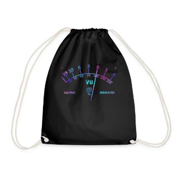 VU Meter Sound Engineer Shirt, Sound Engineer - Drawstring Bag - black - Front