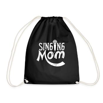 Sängerin Mama Gesang Singen Lied Sänger - Turnbeutel - Schwarz - Vorne