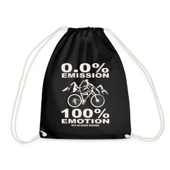 Bicycle Cyclists Mountain bike Cycling - Drawstring Bag - black - Front