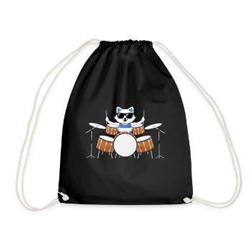 Chat percussion - Sac de sport léger - noir - Devant