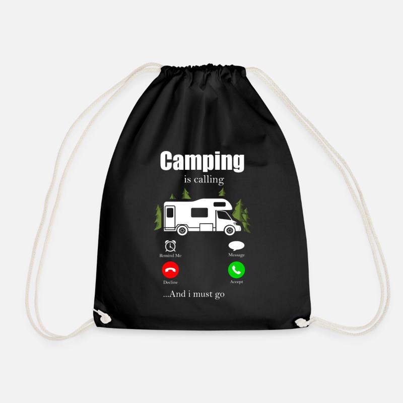 Camping - Turnbeutel - Schwarz