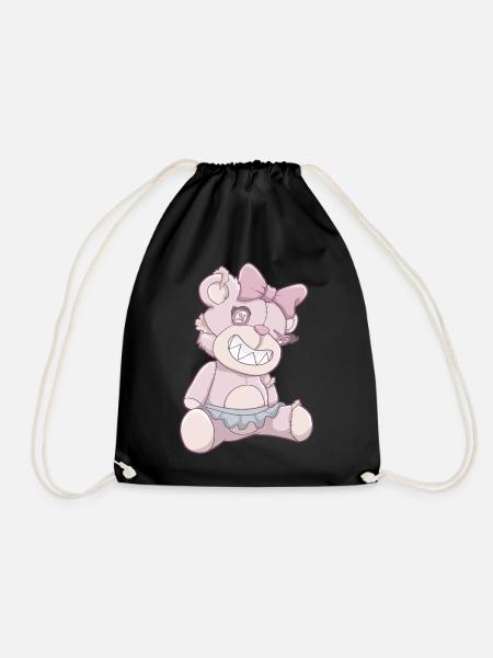 Pastell Gothic Bär - Turnbeutel - Schwarz