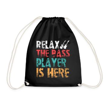 Bass Gitarrist Bassist Bass Spieler - Turnbeutel - Schwarz - Vorne