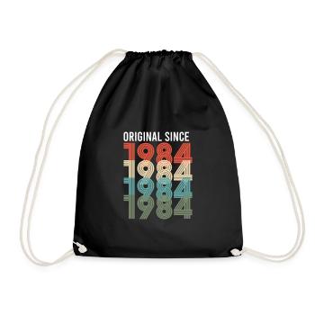 Vintage Original Since 1984 Geburtstag Geburtsjahr - Turnbeutel - Schwarz - Vorne