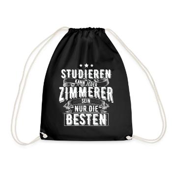 Zimmerer - Turnbeutel - Schwarz - Vorne