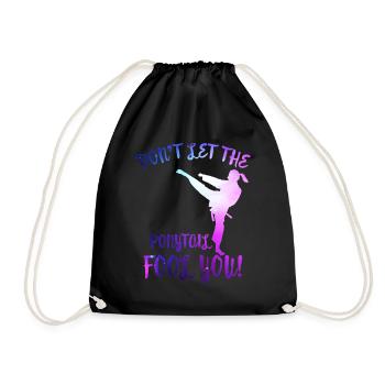 Don’t Let The Ponytail Fool You, Karaté Girl - Sac de sport léger - noir - Devant