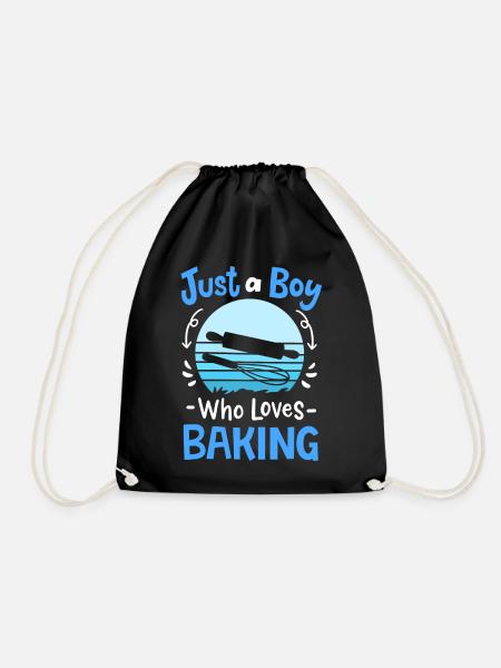 Backen Bäcker Retro - Turnbeutel - Schwarz