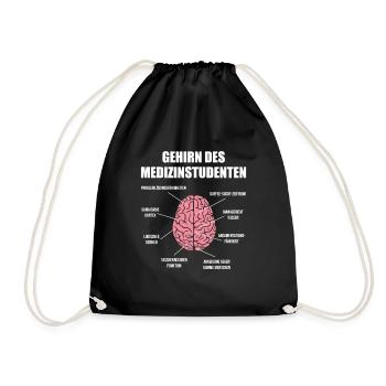 Medizin Student Gehirn Medizinstudent Medizin Arzt - Turnbeutel - Schwarz - Vorne