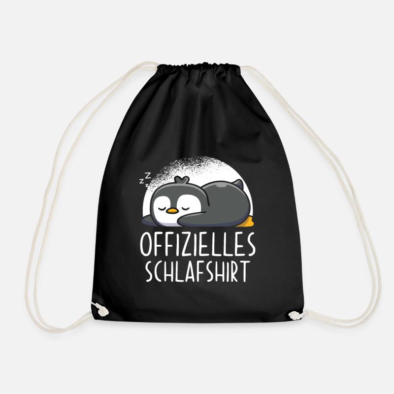 Offizielles Schlafshirt Pinguin - Turnbeutel - Schwarz