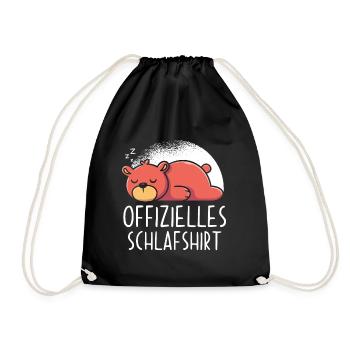 Offizielles Schlafshirt Bär - Turnbeutel - Schwarz - Vorne