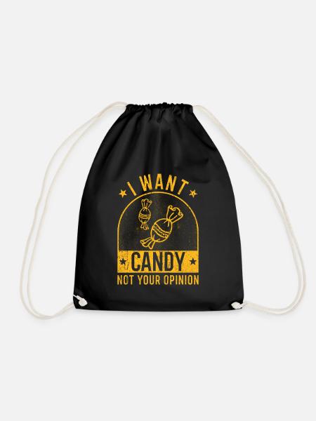 I want Candy - Turnbeutel - Schwarz
