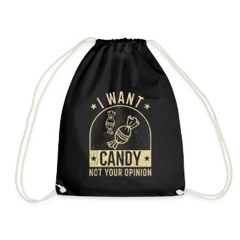 I want Candy - Sac de sport léger - noir - Devant