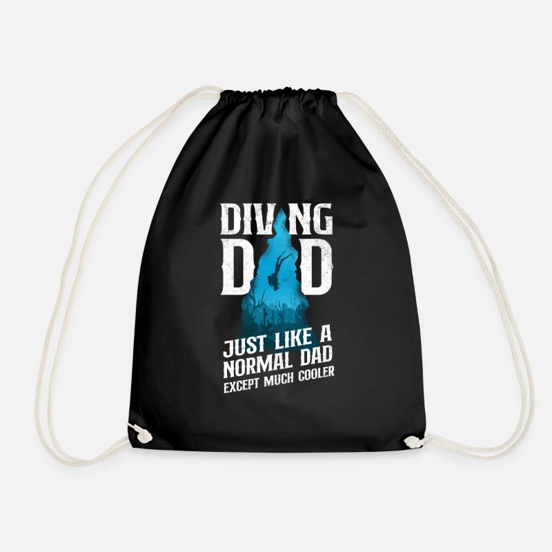 Scuba Diver Diving Dad Just Like A - Turnbeutel - Schwarz